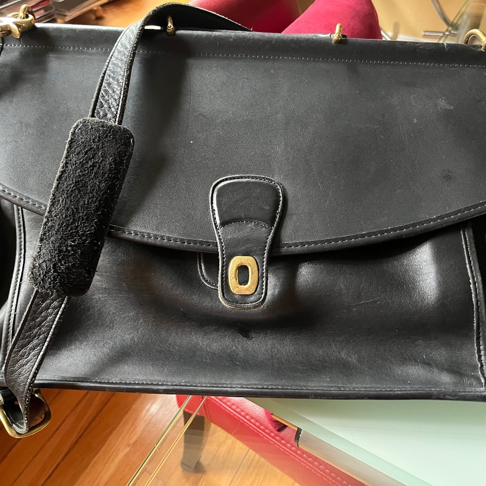 Coach vintage leather briefcase EUC
